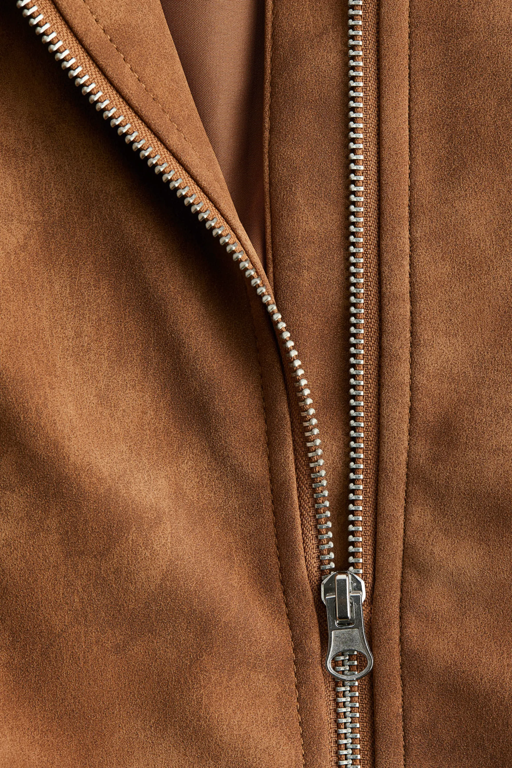 Veste en tissu gratté - Beige foncé