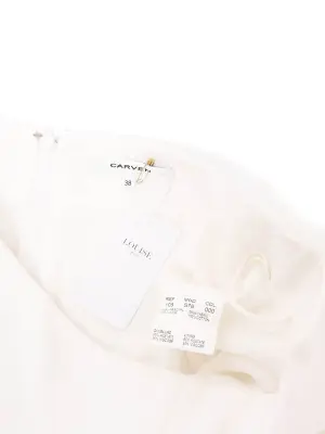 Short taille haute évasée en satin blanc Prix boutique 390€ Taille 36/38 — photo 3