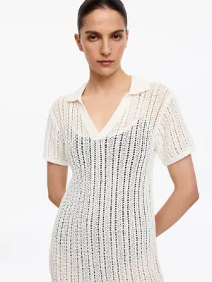 Robe de plage en crochet - Blanc — photo 3