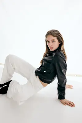 Pantalon en toile - Blanc — photo 3