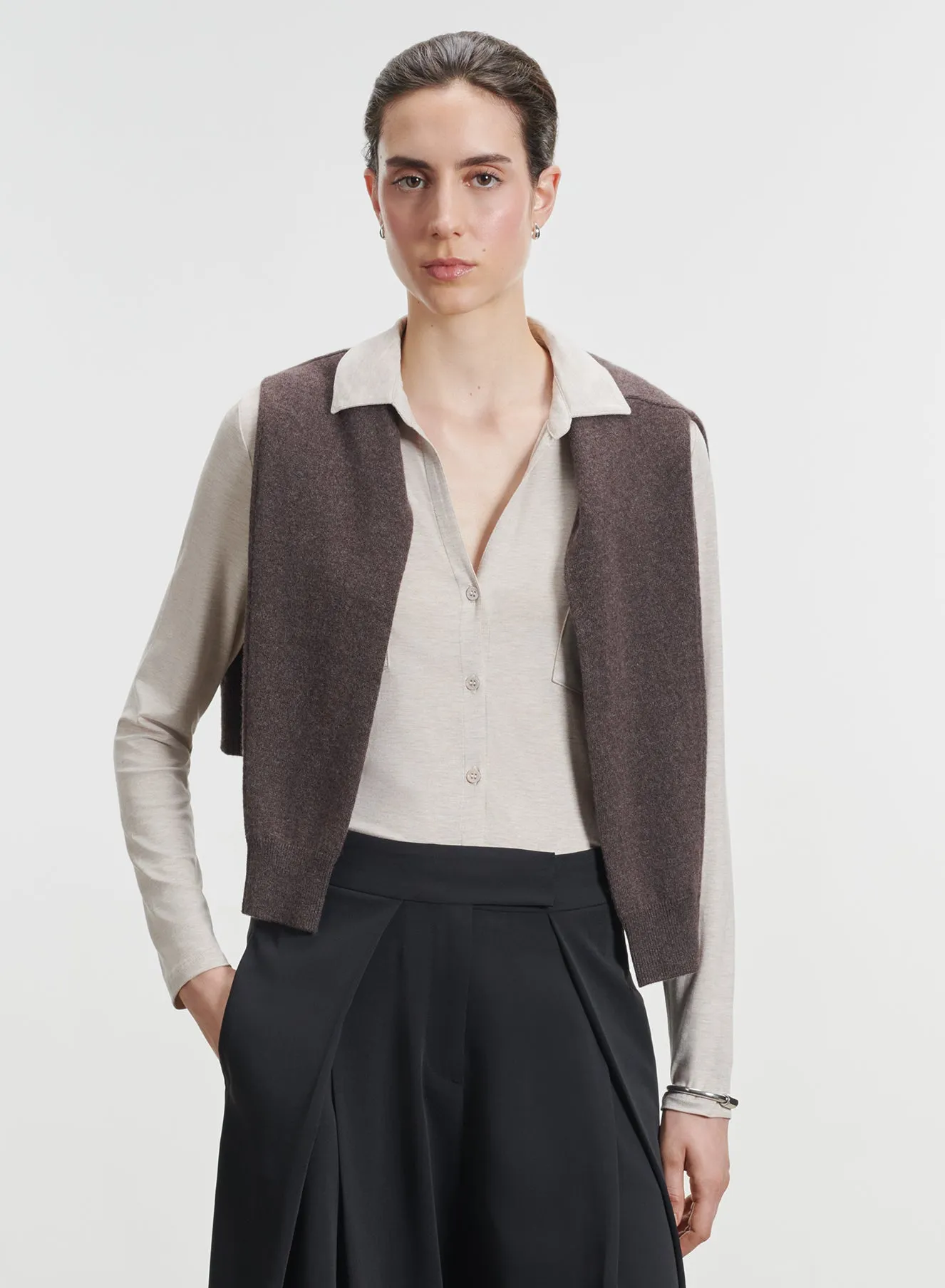 Chemise en viscose et élasthanne