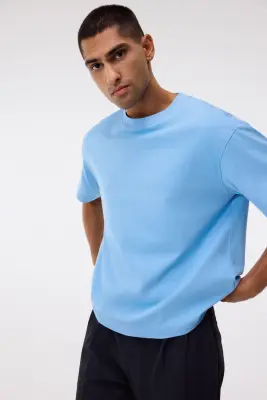 T-shirt Relaxed Fit - Bleu clair — photo 1
