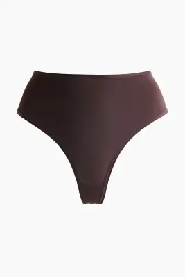 Lot de 3 culottes Brazilian en microfibre - Marron foncé/rose clair/crème — photo 3