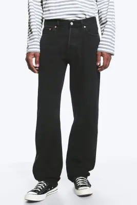 Jean droit décontracté taille mi-haute Space - Tuned Black – Noir — photo 1