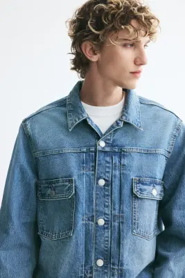 Veste Trucker en denim - Bleu denim — photo 1