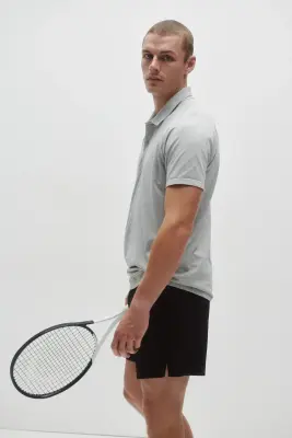 T-shirt de tennis Regular Fit DryMove™ - Gris clair chiné — photo 3