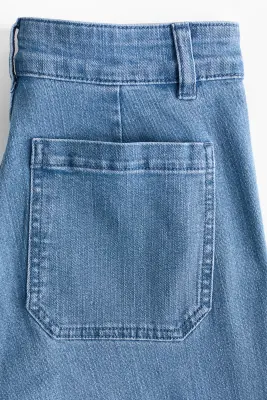 Flared Leg High Waist Jeans - Bleu denim — photo 5