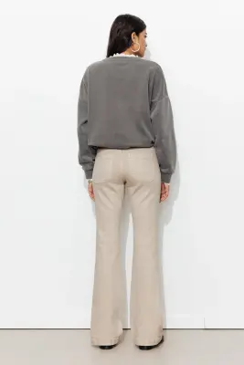 EUGENE pantalon bootcut toile — photo 4