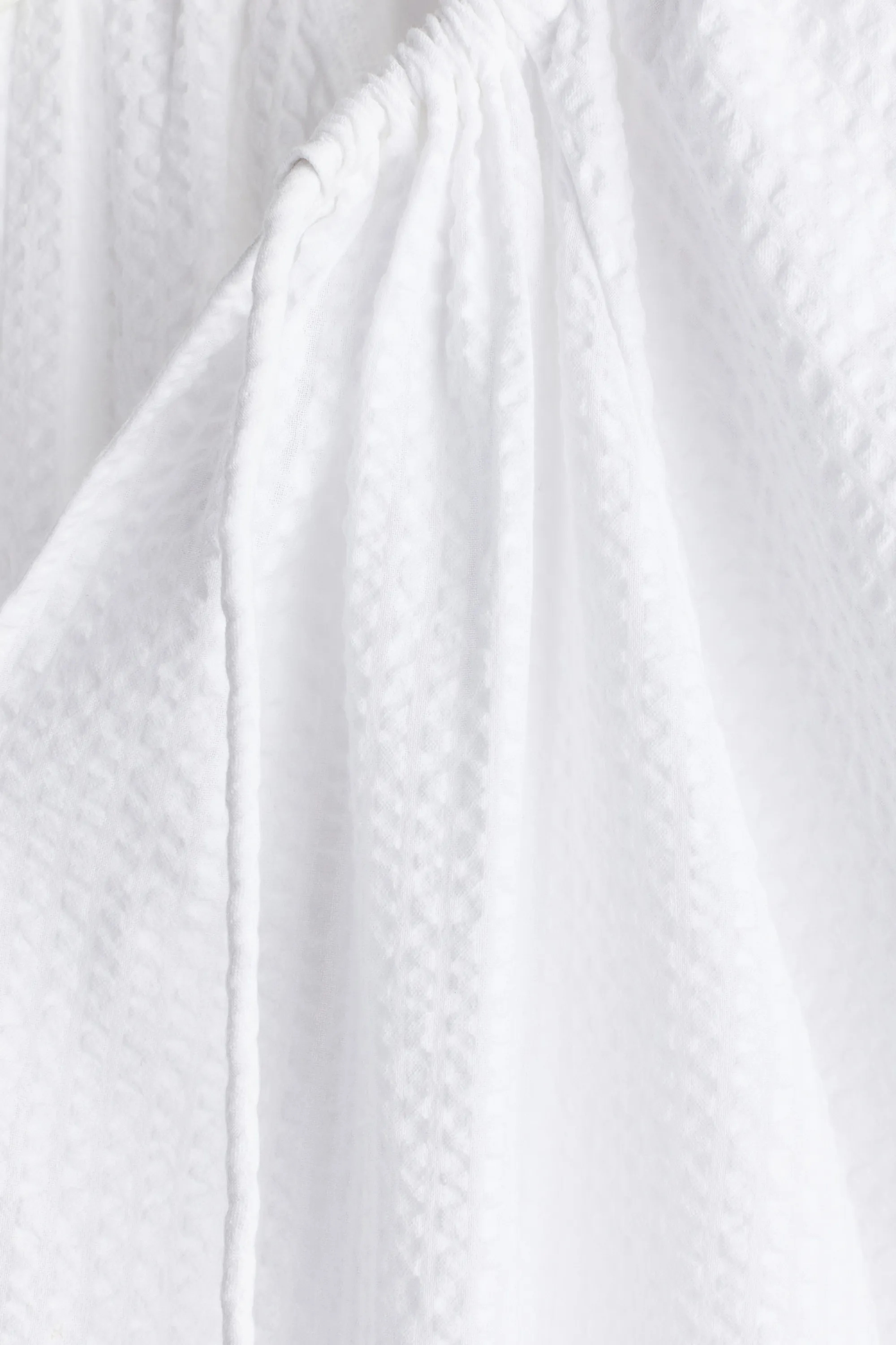 Robe en seersucker - Blanc