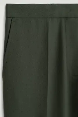 PANTALON DE TAILLEUR FUSEAU EN SERGÉ - KAKI — photo 3