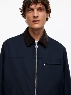 Veste en toile de coton - Bleu foncé — photo 4
