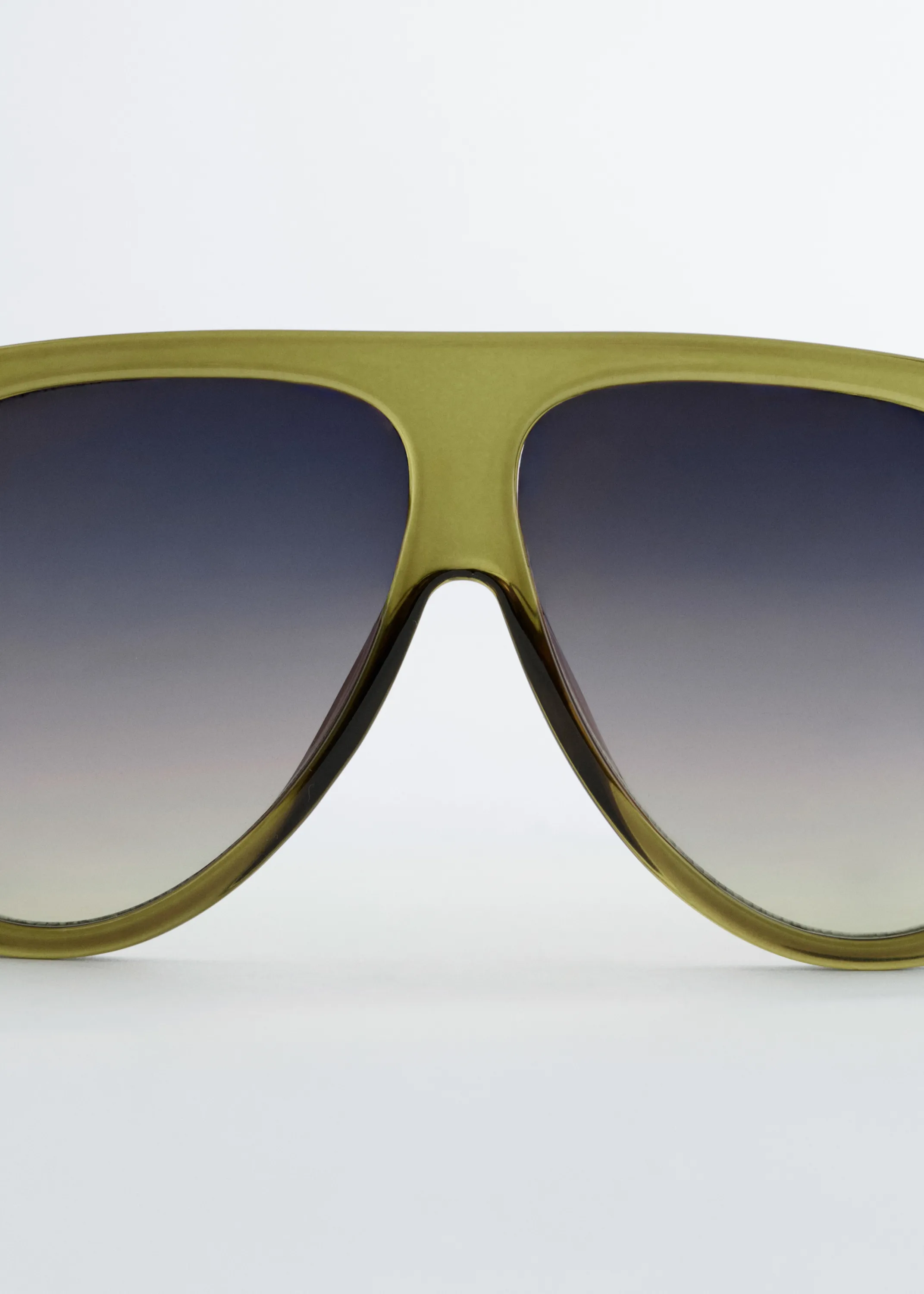 Lunettes de soleil oversize de style aviateur - Vert