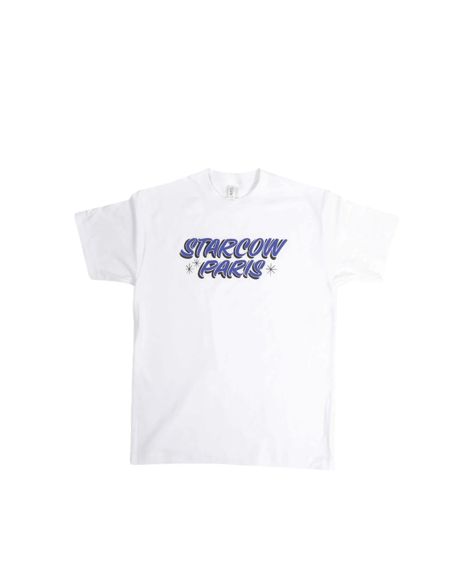 x With Vivid Color Deck Tee White Blue
