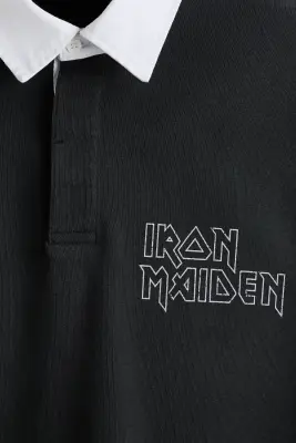 Polo Relaxed Fit - Noir/Iron Maiden — photo 4