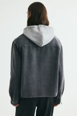 Surchemise à capuche - Gris denim foncé — photo 3