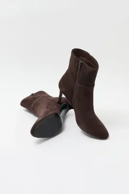 Boots en cuir à talon Femme — photo 4