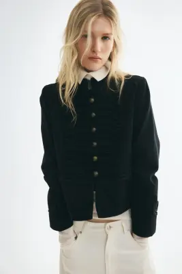 Veste en twill de coton - Noir — photo 1