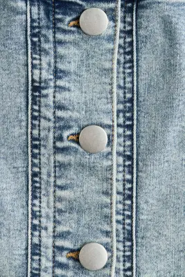 Veste à mancherons en denim - Bleu denim clair — photo 3