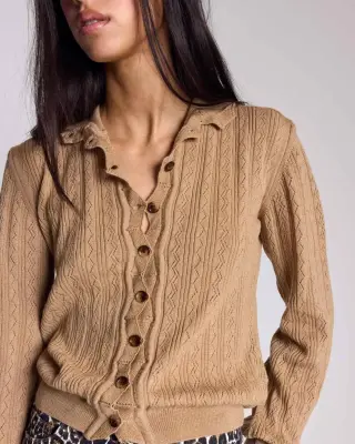Cardigan Odile sable — photo 2