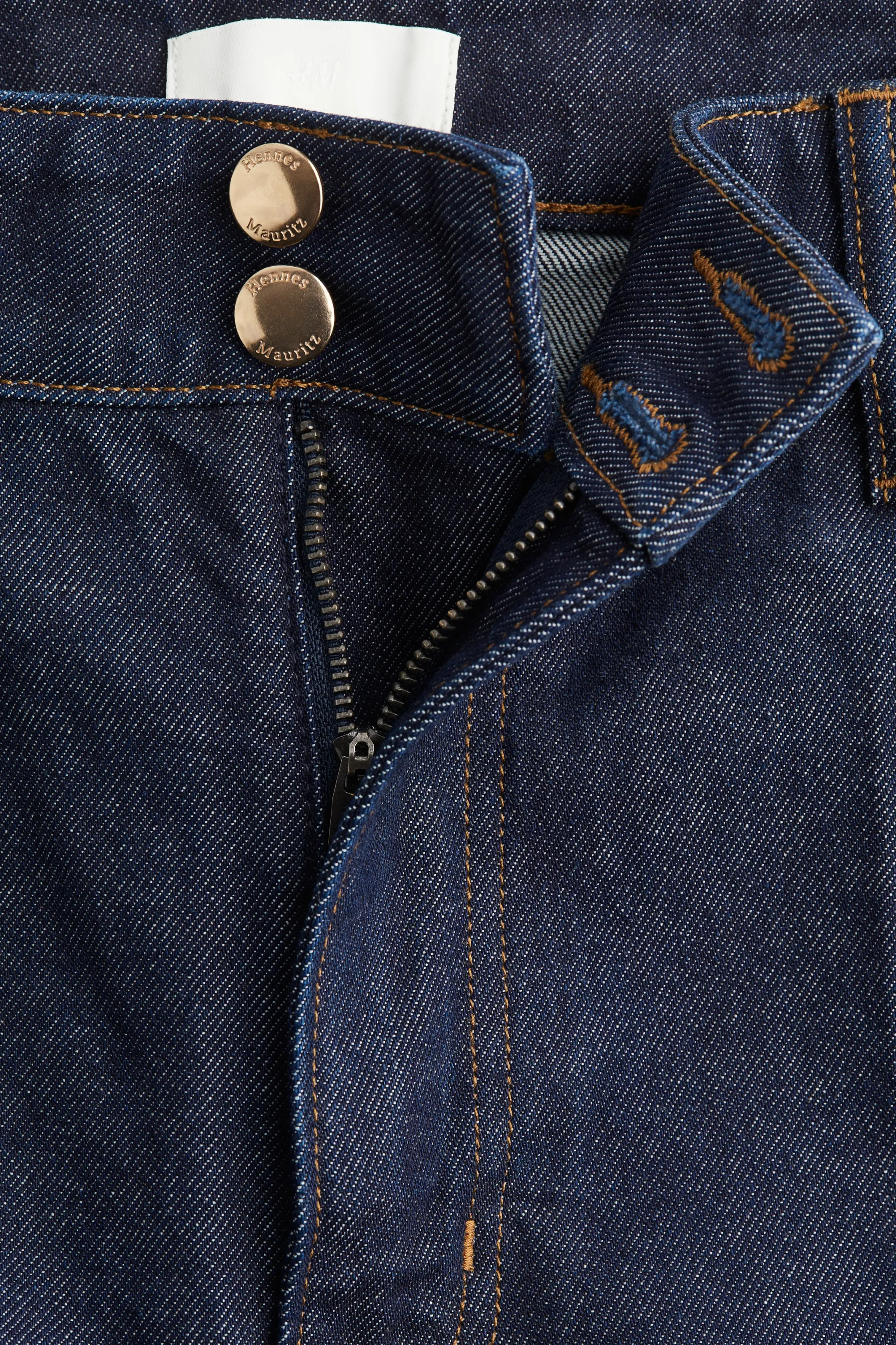 Wide High Jeans - Bleu denim foncé