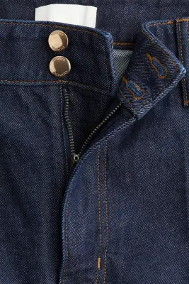 Wide High Jeans - Bleu denim foncé — photo 1