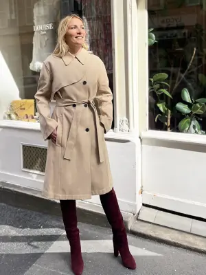 bottes cuissardes à talon en suède rouge bordeaux Prix boutique 1600€ Taille 37,5 — photo 4