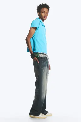Jean bootcut regular taille basse Boo Bootleg - Morbid Blue - Bleu foncé — photo 2