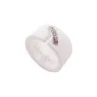 Bijouterie fantaisie bague ceramique or rose et diamants
