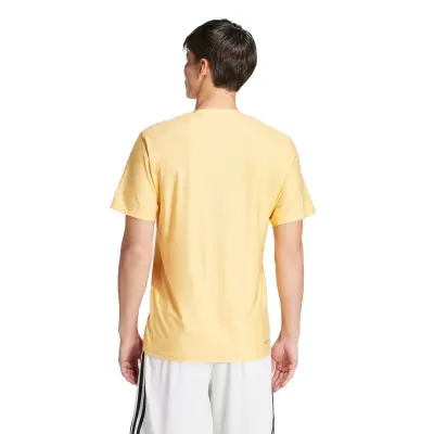 ADIDAS TEE SHIRT STRETCH GRANDE LONGUEUR Jaune — photo 3