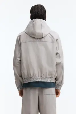 Veste à capuche - Gris clair — photo 3