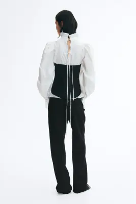 Pantalon chic en twill - Noir — photo 2