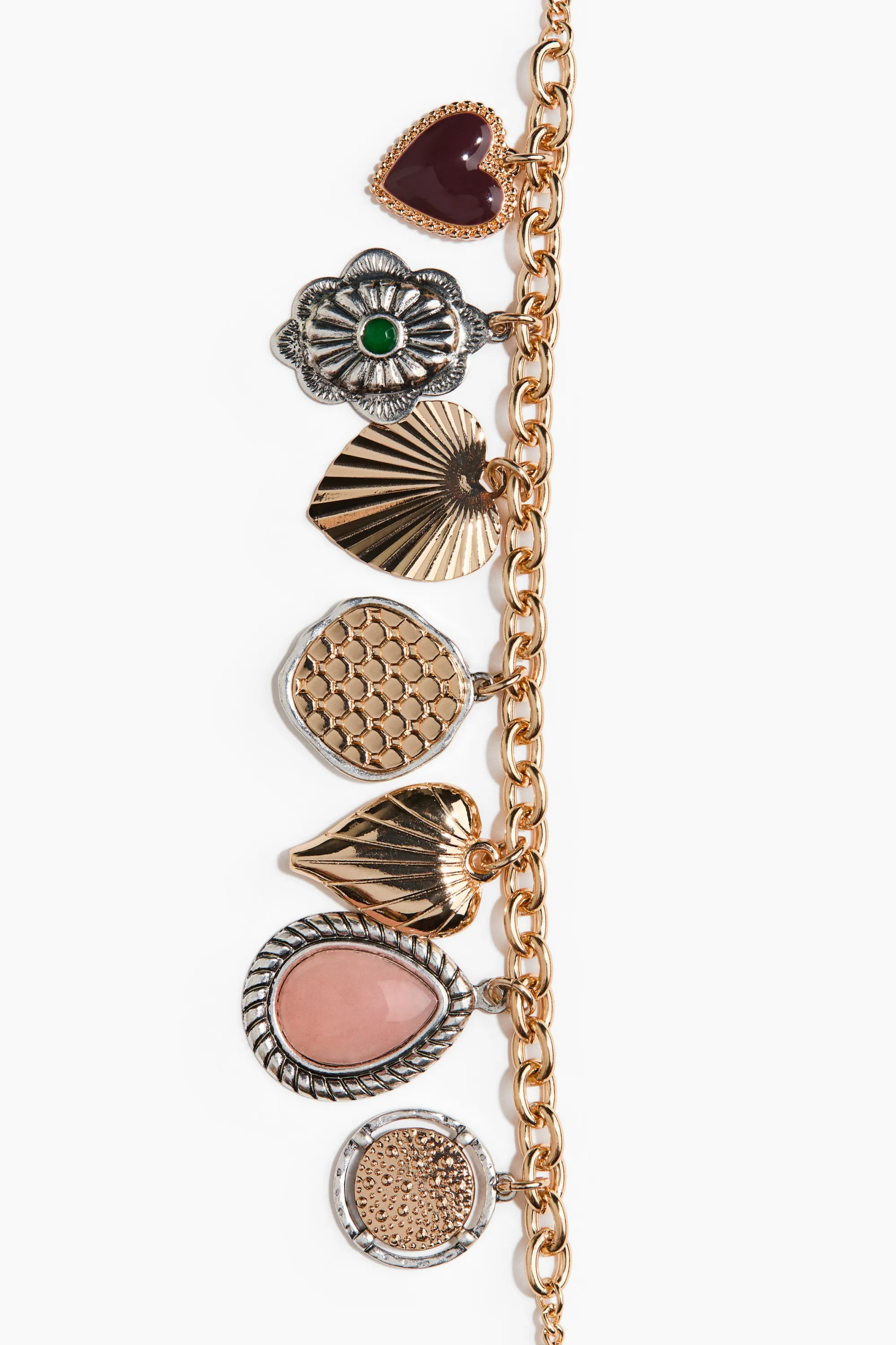 Collier avec charms - Doré