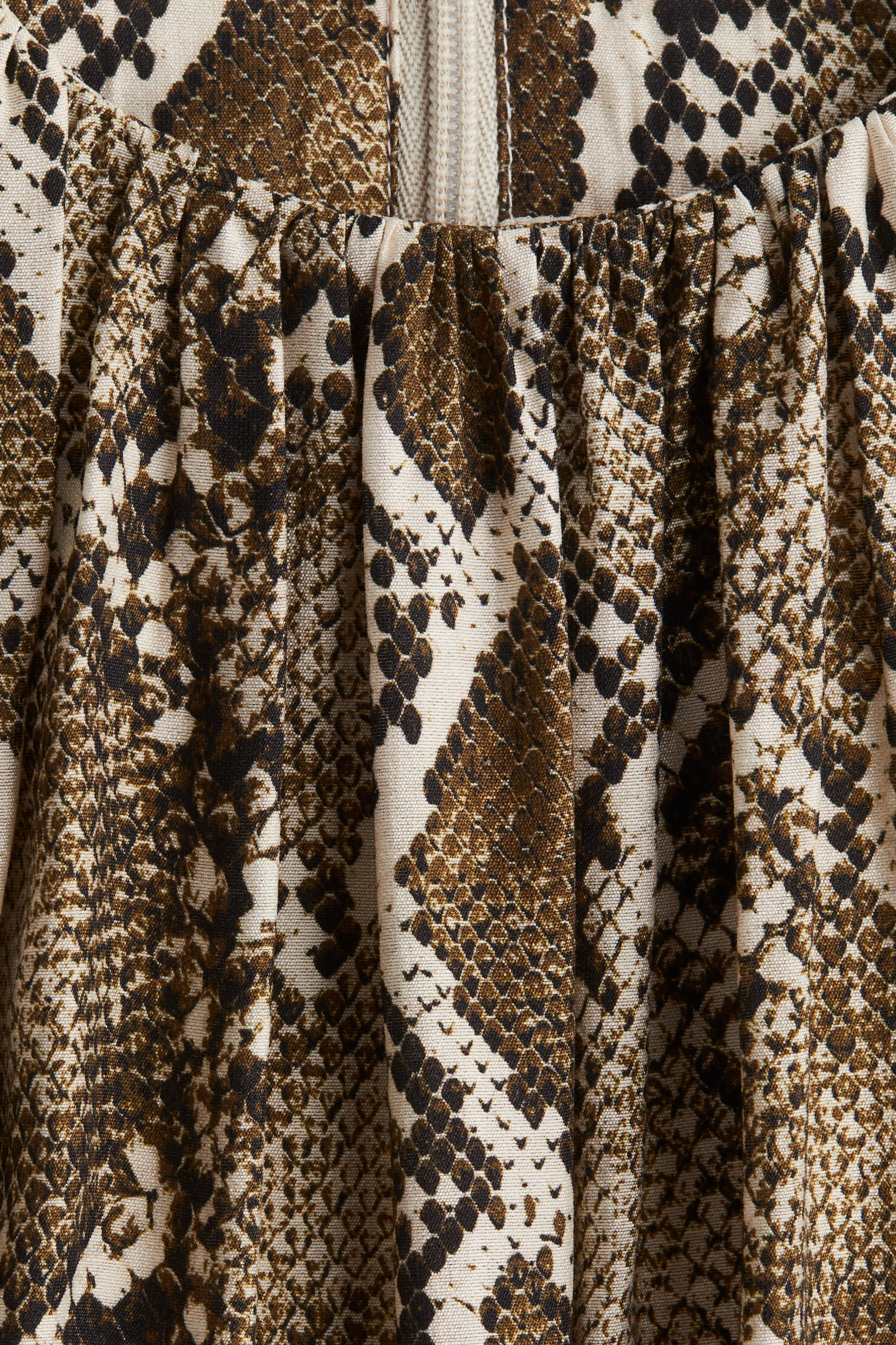 Robe droite - Beige/motif peau de serpent