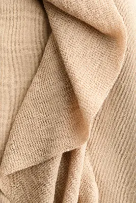 Jupe volantée en maille - Beige — photo 4