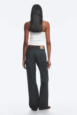 Jean jambe large taille basse Ample - Blue Rinse – Bleu foncé — photo 4
