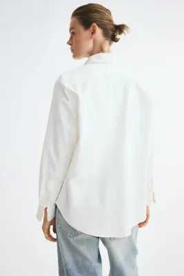 Chemise en oxford - Blanc — photo 3