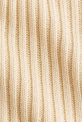 Pull en maille côtelée avec encolure bateau - Beige clair — photo 4