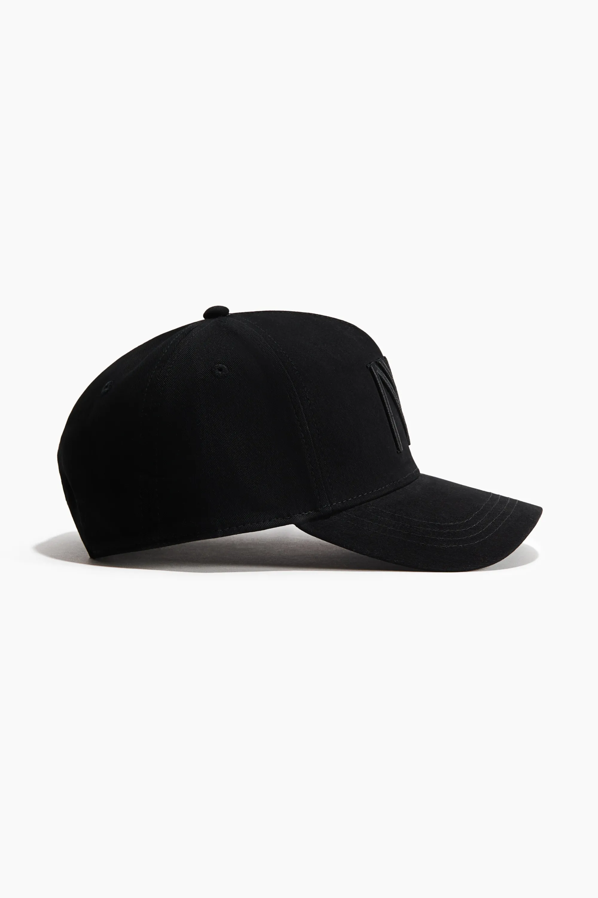 Casquette en twill de coton avec motif - Noir/N