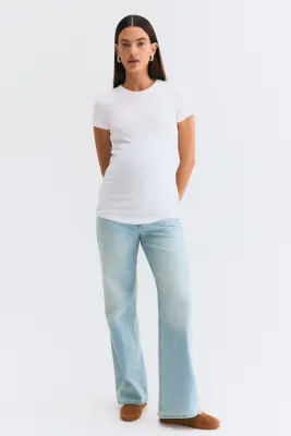 MAMA Straight Jeans - Bleu denim clair — photo 1