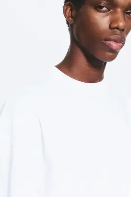 T-shirt oversize carré - Blanc — photo 1