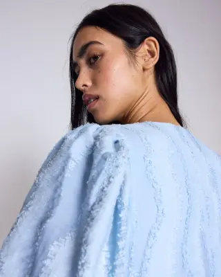 Robe Lavanda bleu ciel texturé — photo 4