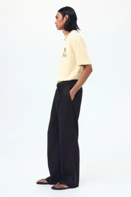 T-shirt imprimé Relaxed Fit en coton - Jaune clair/Paradis — photo 4
