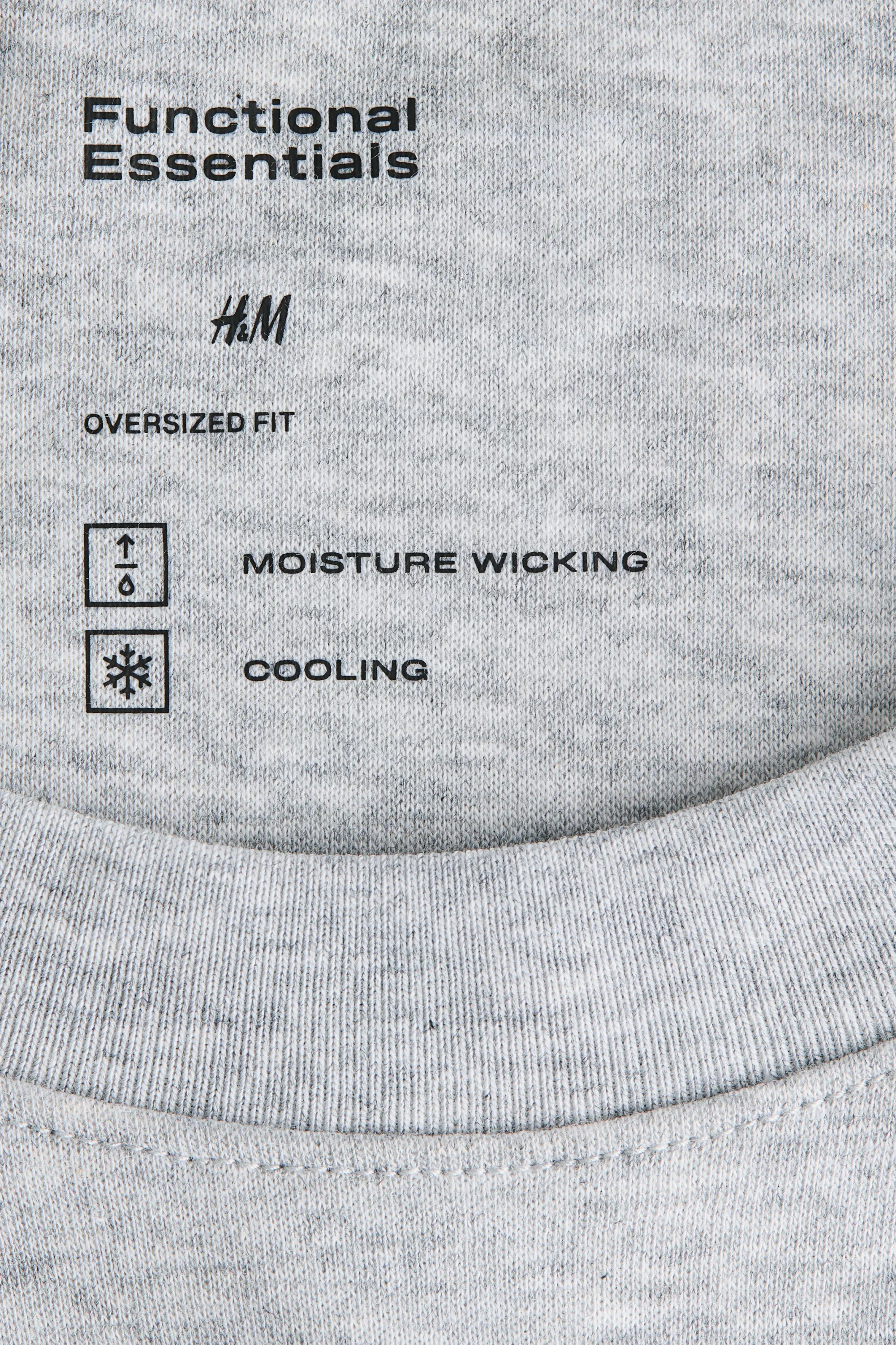 T-shirt Cooling Oversized Fit - Gris chiné