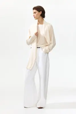 Pull à encolure bateau - Beige clair — photo 1