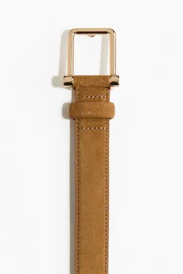Ceinture en cuir - Beige — photo 3