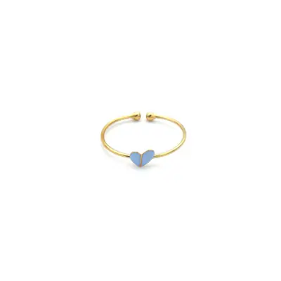 Bague Mini Coeur Bleu — photo 1