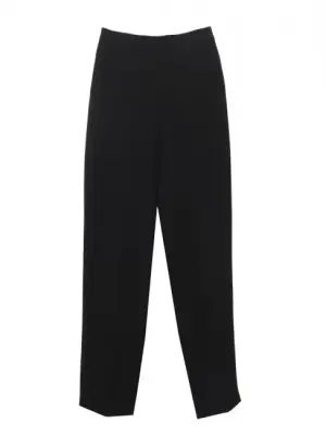 Pantalon taille haute en 100% soie noire Prix boutique 1400€ Taille 36 — photo 1