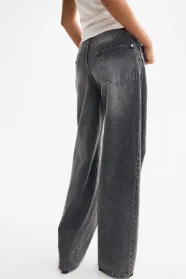 Straight Regular Waist Jeans - Gris denim — photo 3