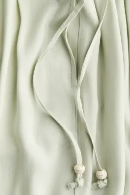 Pantalon large avec cordon de serrage - Vert ancien clair — photo 4