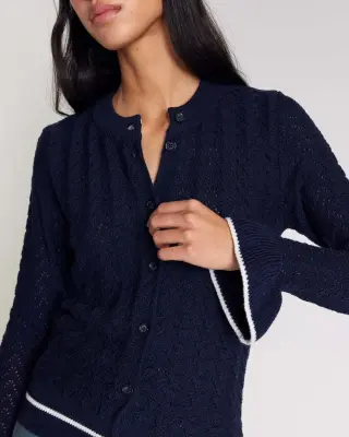 Cardigan Adriana bleu marine — photo 1